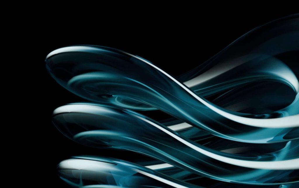 Abstract glass ribbons