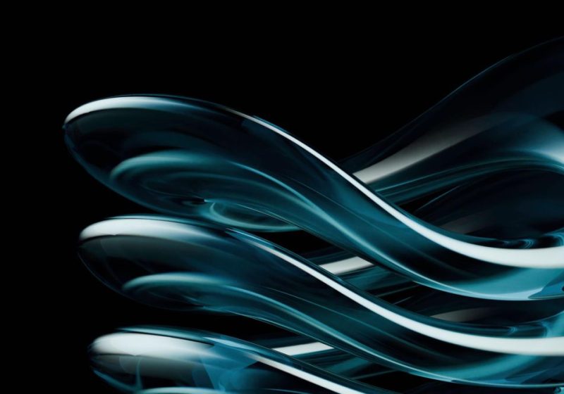 Abstract glass ribbons